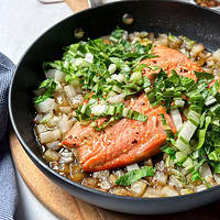 Pan Seared Salmon with Greens Recipe