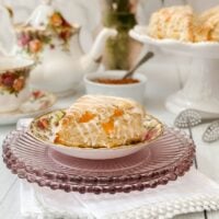 Apricot Scones with Almond Glaze