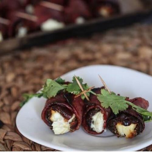 Easy Appetizer with Dates and Bacon