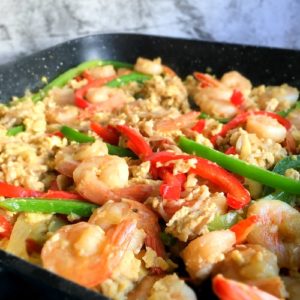Scrambled Egg Shrimp Stir Fry