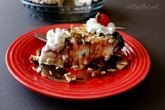 Turtle Sundae Ice Cream Pie