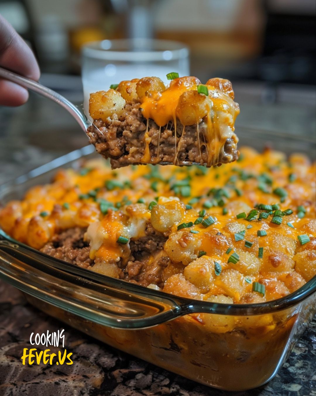 Cheesy Tater Tot Meatloaf Casserole