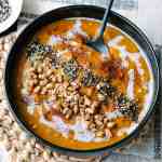 Roasted Sweet Potato Carrot Lentil Soup