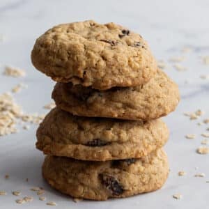 Soft Oatmeal Raisin Cookies