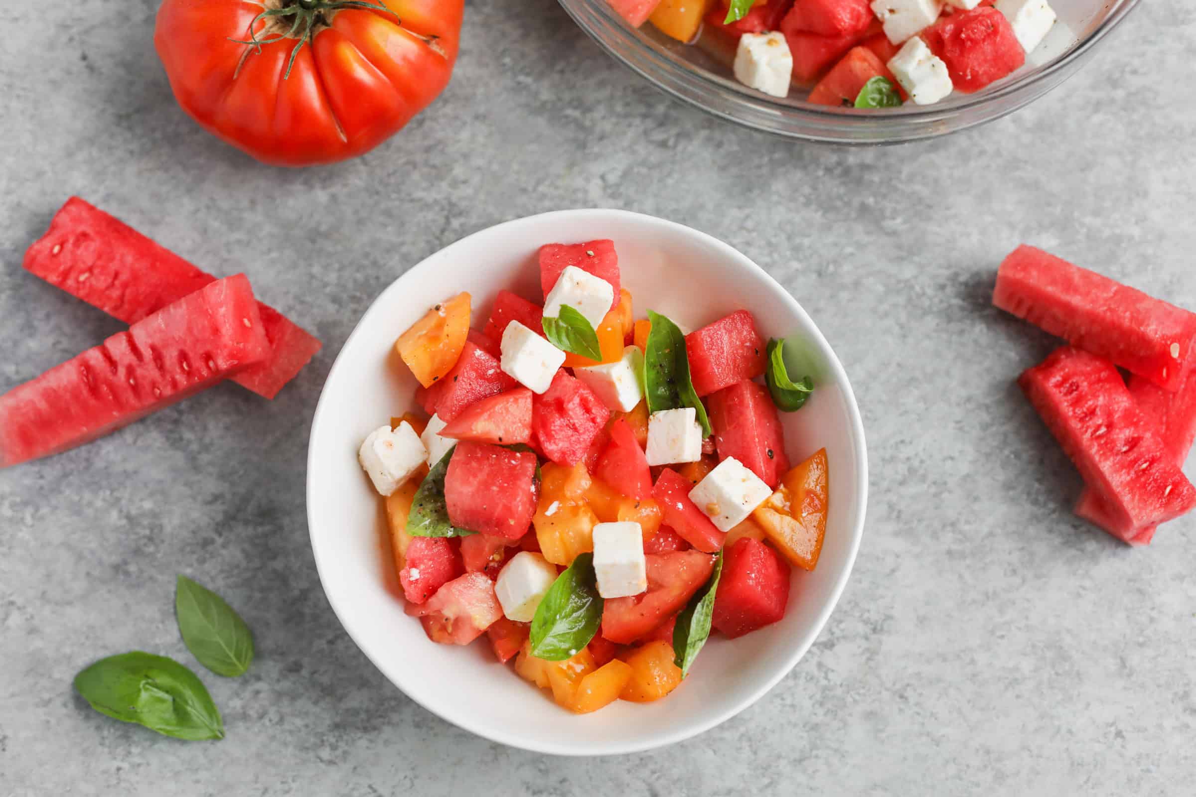 Watermelon, Tomato and Feta Salad