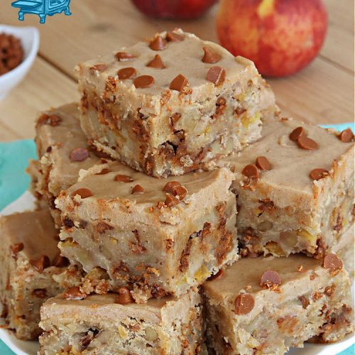 Peach Cinnamon Blondies