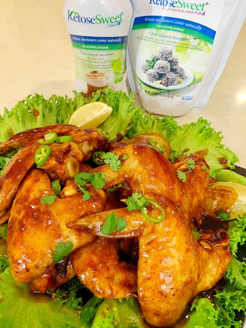 Sticky Chicken Wings with Steviva