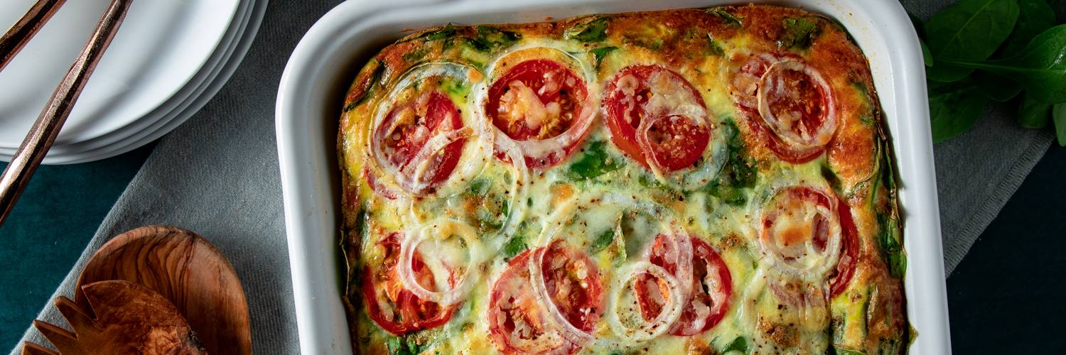Spinach and Mozzarella Egg Casserole