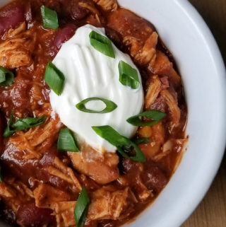 Slow Cooker Chili w/ Chicken and Sweet Potato