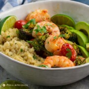 Roasted Shrimp with Broccoli and Cherry Tomatoes - One Pan