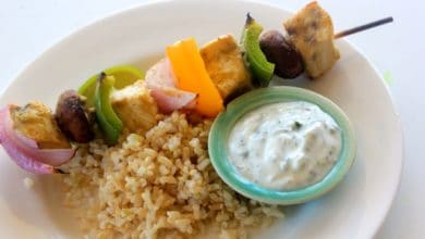 Swordfish And Veggie Kebabs