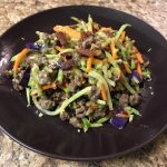 Keto Bacon Cheeseburger Broccoli Slaw