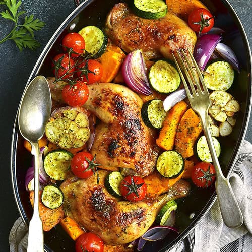 Roasted Chicken Hindquarters Recipe