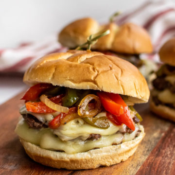 (Not Philly) Cheesesteak Smash Burgers