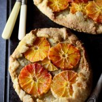 Blood orange and pistachio galettes