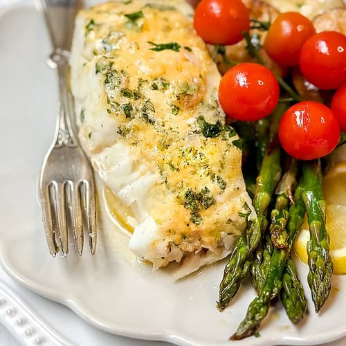 Baked Cod with Garlic Butter Lemon Sauce Recipe