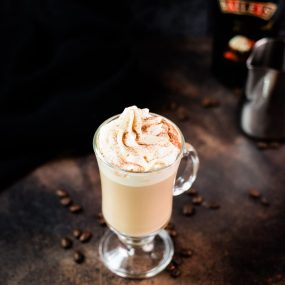 Scrumptious Bailey’s Coffee with Whipped Cream