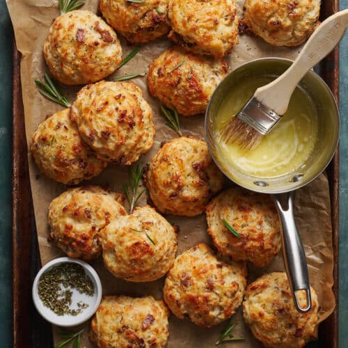 Bacon, Rosemary, and Gruyere Drop Biscuits