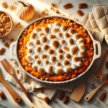 Sweet Potato Casserole with Marshmallows Recipe for Thanksgiving