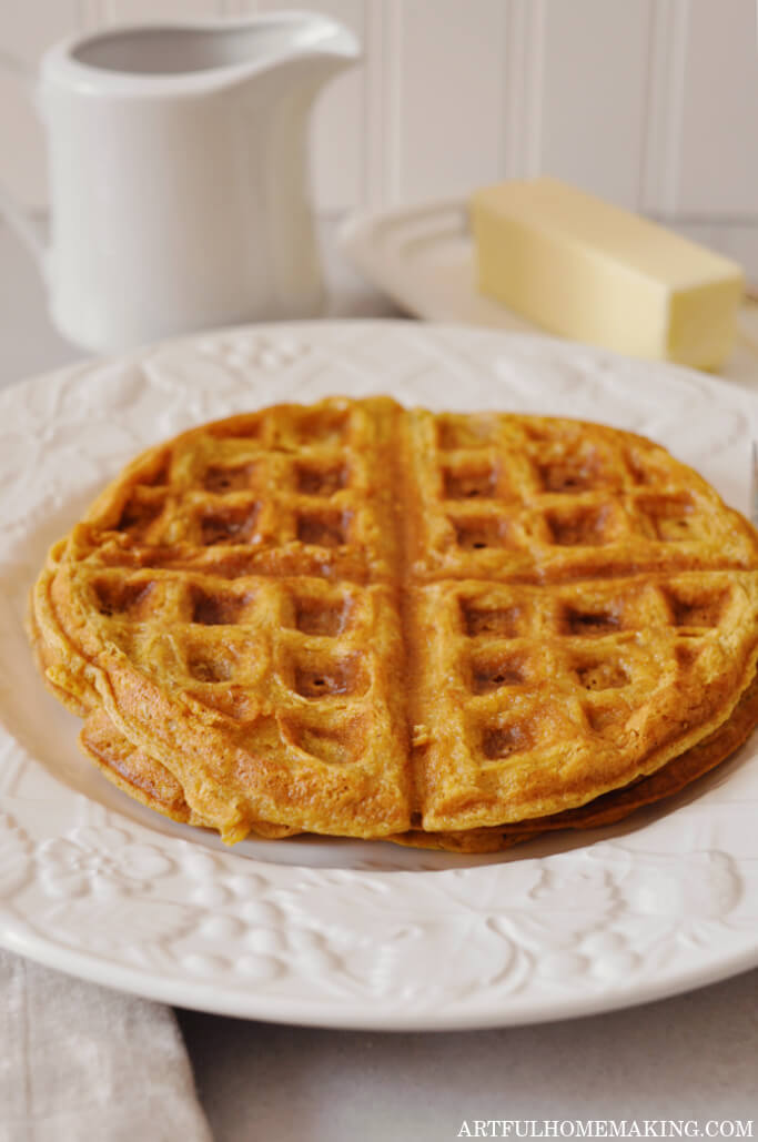 Healthy Pumpkin Waffles
