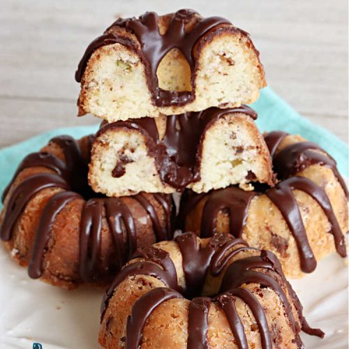 Mint Chocolate Fudge Tea Cakes