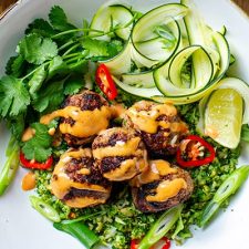 Vietnamese Meatballs With Broccoli Rice