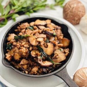 Basil Chicken and Mushroom Stir-Fry