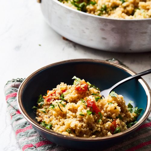 Bulgur with cherry tomatoes & herbs