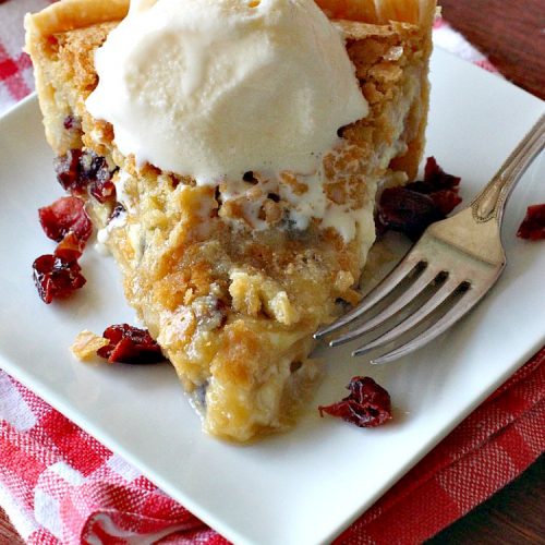 Cranberry White Chocolate Macadamia Nut Pie