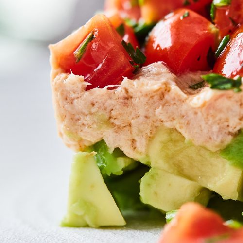 Layered Avocado Tuna Salad