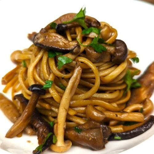 Shiitake Mushroom Wafu Pasta with Soy Butter Sauce