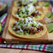 Beef Barbacoa Taco Sliders With Creamy Avocado-Lime Dressing