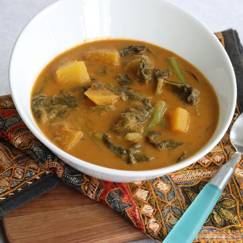 Malabar Spinach and Paw Paw Curry