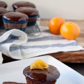 Chocolate Clementine Cupcake with Candied Citrus Slices