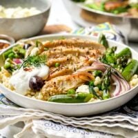 Greek Chicken Skillet with Asparagus