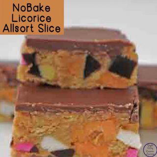 No-Bake Licorice Allsorts Slice