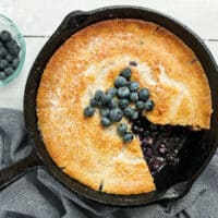 Skillet Blueberry Cobbler