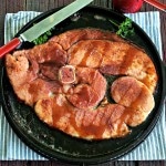 Fried Ham Steak with Cider Ginger Glaze