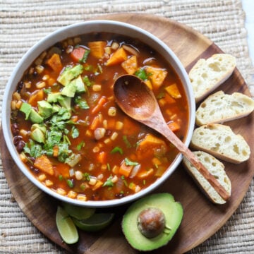 Vegan Black Bean and Sweet Potato Soup