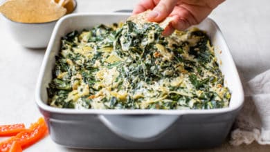 Healthy Artichoke Dip with Collard Greens