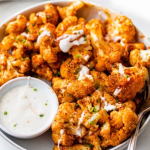 Roasted Buffalo Cauliflower Bites