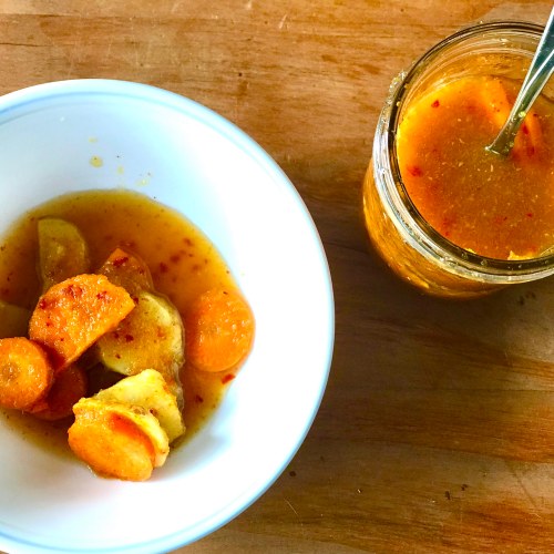 Kimchi-style fermented Sunchokes