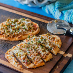 Latin Style Naan Pork Pizza