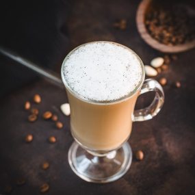 Vanilla Coffee with homemade Almond-Vanilla-Milk