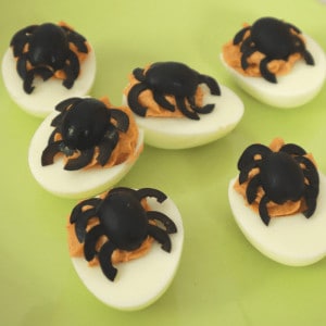 Spooky Spider Devilled Eggs