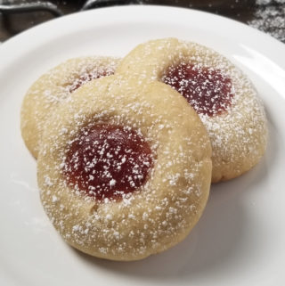 Thumbprint Cookies with Strawberry Jam