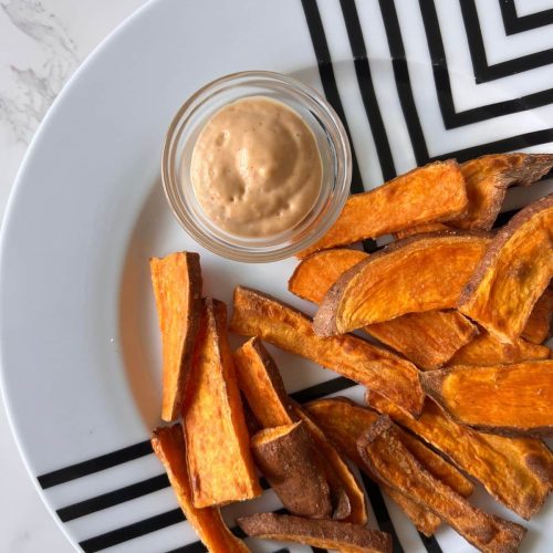 Air Fryer Sweet Potato Wedges Recipe (3 Ingredients)