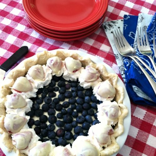 Red White and Blueberry Pie