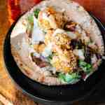 Falafel Pita Wrap with Tzatziki and Tahini Sauce
