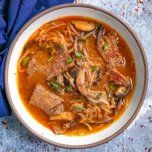 Yukgaejang Recipe (Spicy Korean Vegetable Beef Soup)